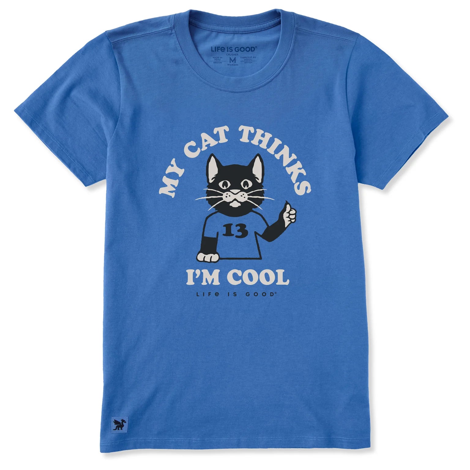 Women's My Cat Thinks I'm Cool Short Sleeve Crusher Tee Shirt