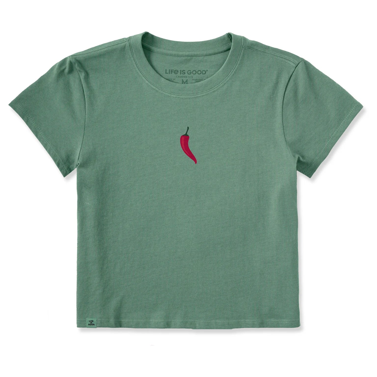 Women's Chili Pepper Mini Crusher-LITE Shrunken Cotton Tee Shirt