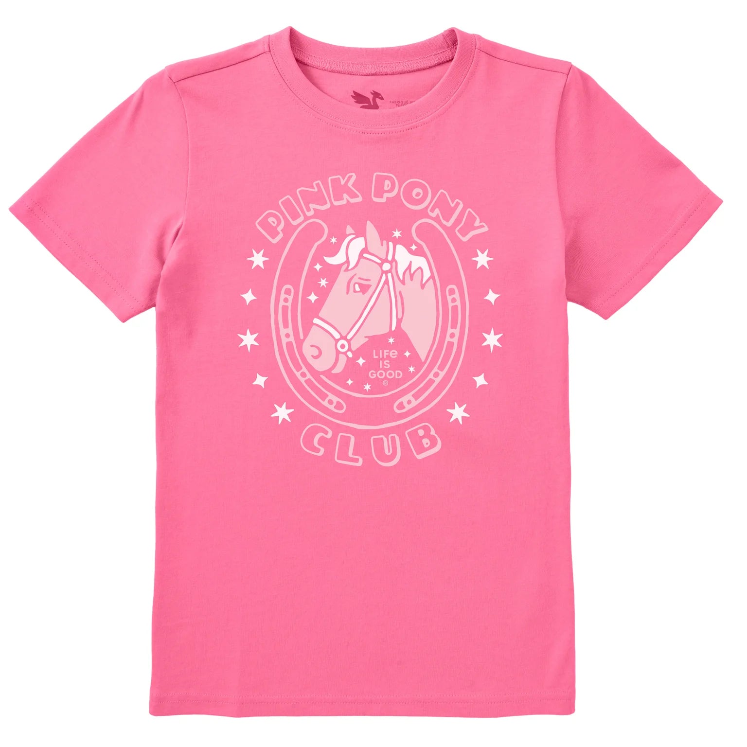 Kids' Pink Pony Club Short Sleeve Cotton Crusher Tee Shirt