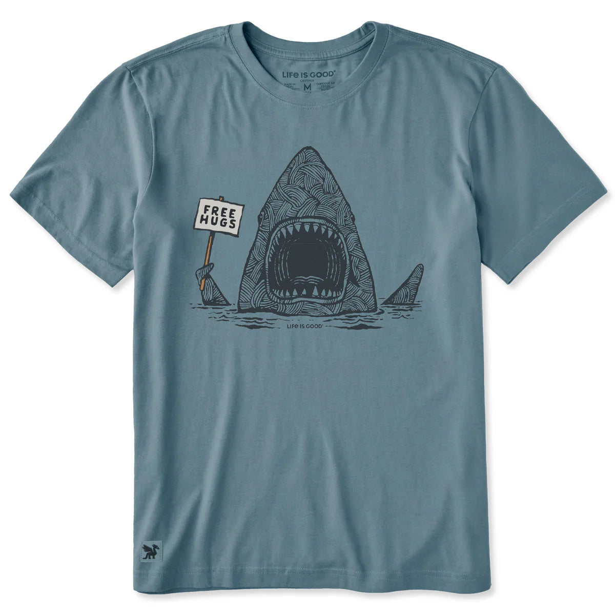 Men's Free Hugs Shark Short Sleeve Crusher-LITE Tee Shirt