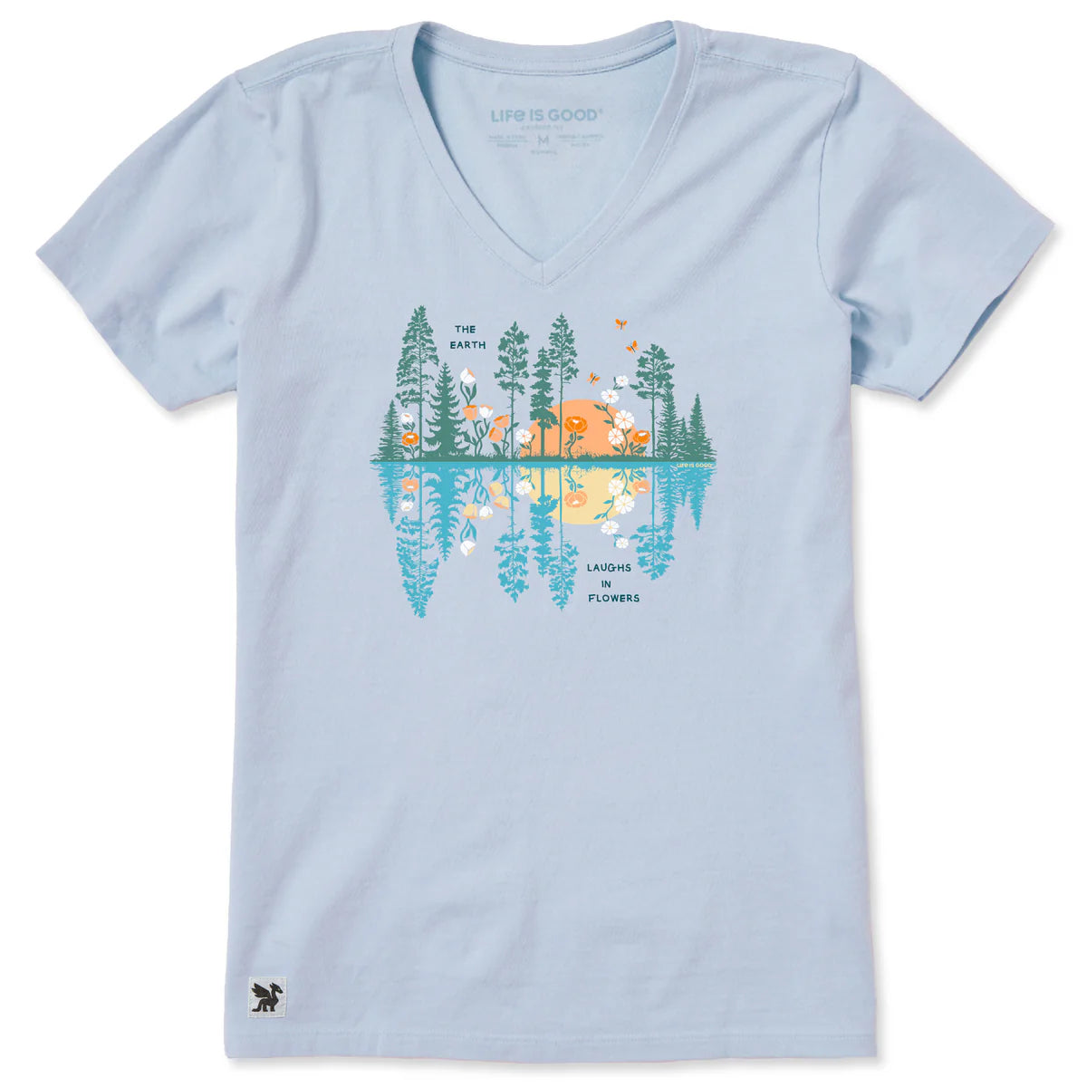 Women's Reflections in Bloom Short Sleeve Crusher Vee Shirt