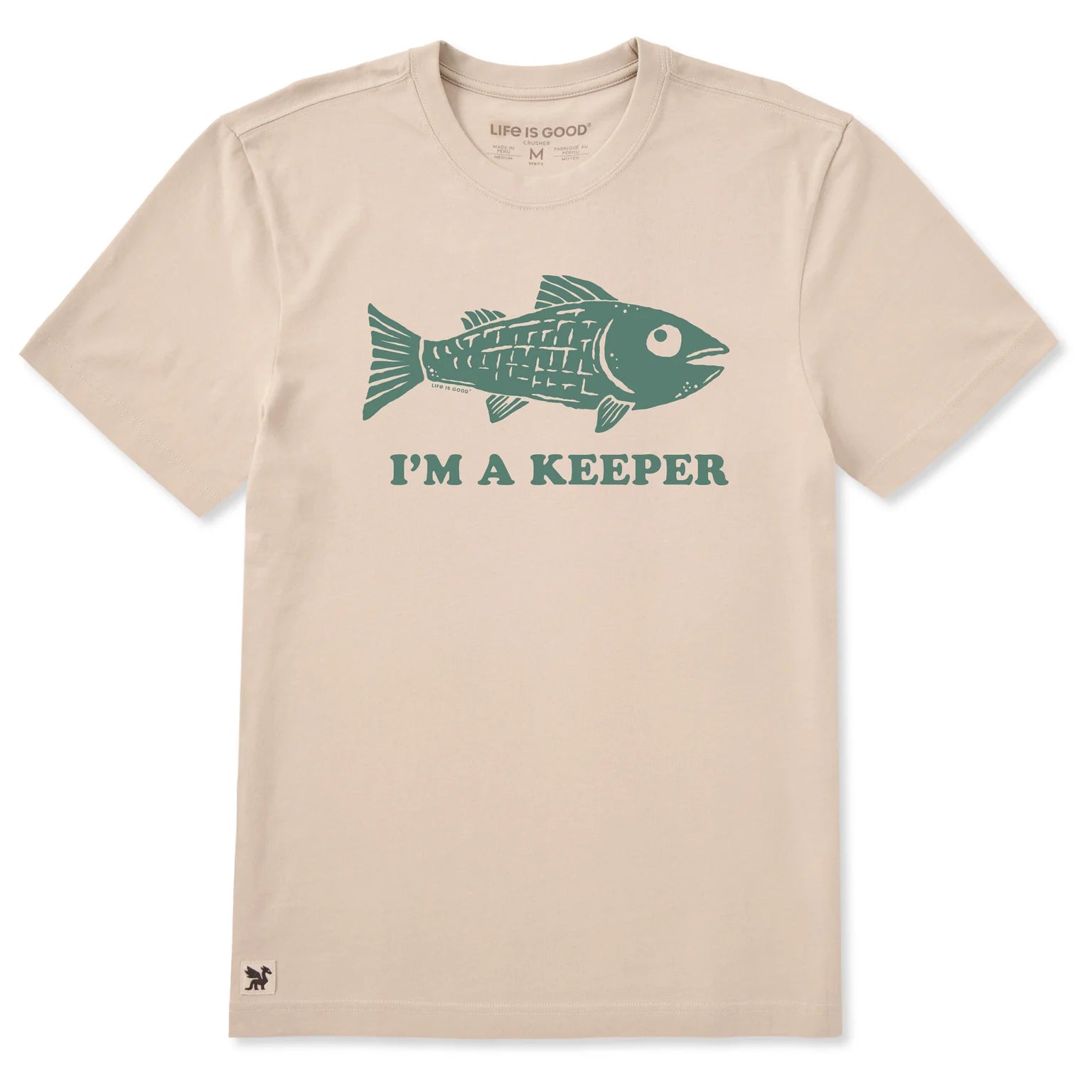 Men's I'm a Keeper Fish Short Sleeve Crusher Tee Shirt