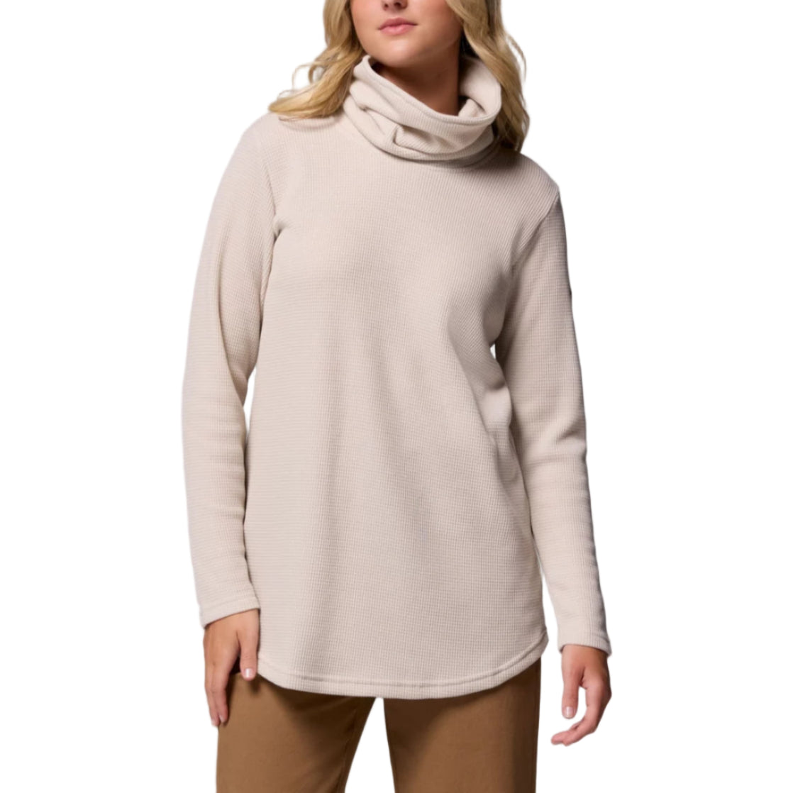 Women's Holly Hideaway Waffle Cowl Neck Pullover Sweater
