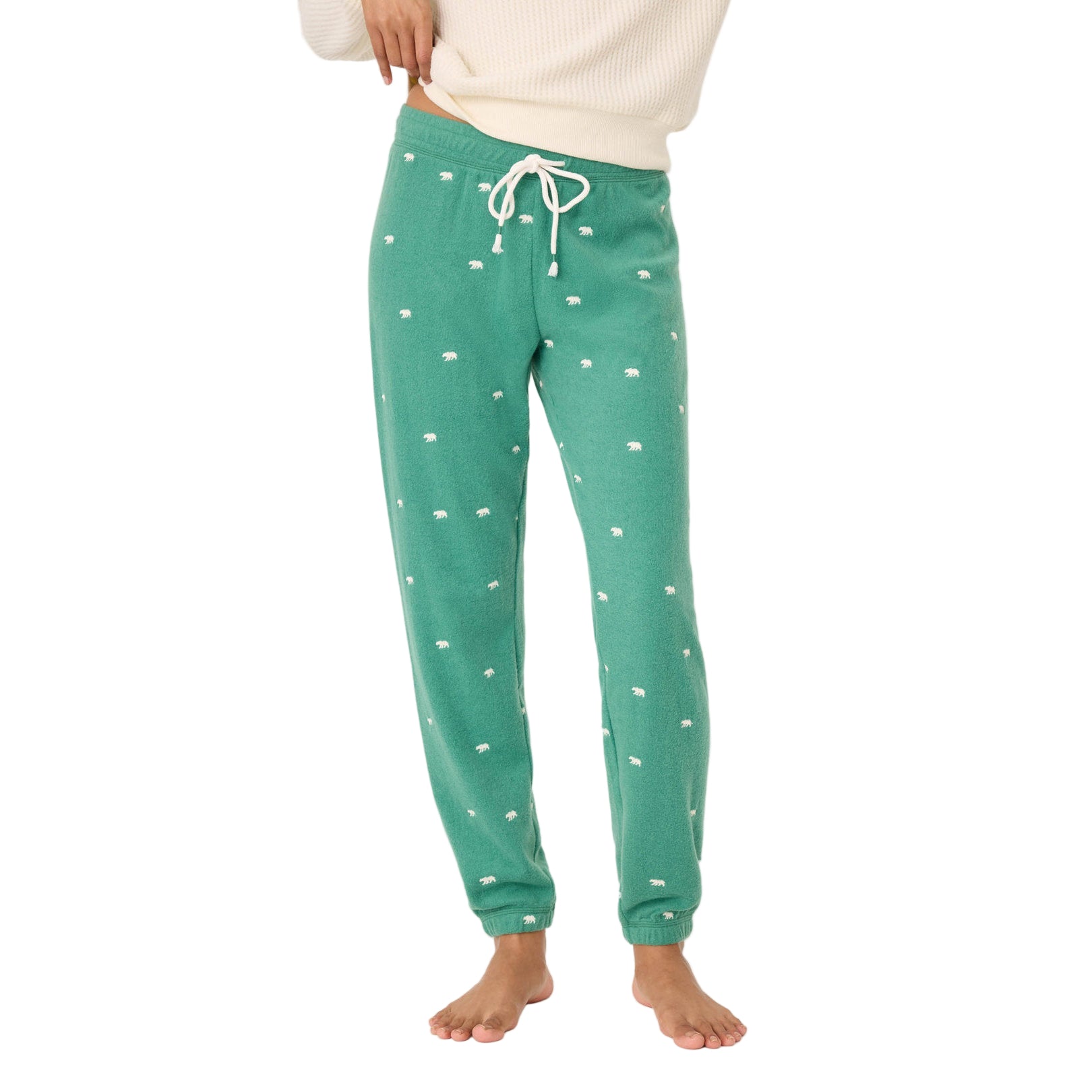 Women's The Outsider Embroidered Bear Fleece Banded Pants