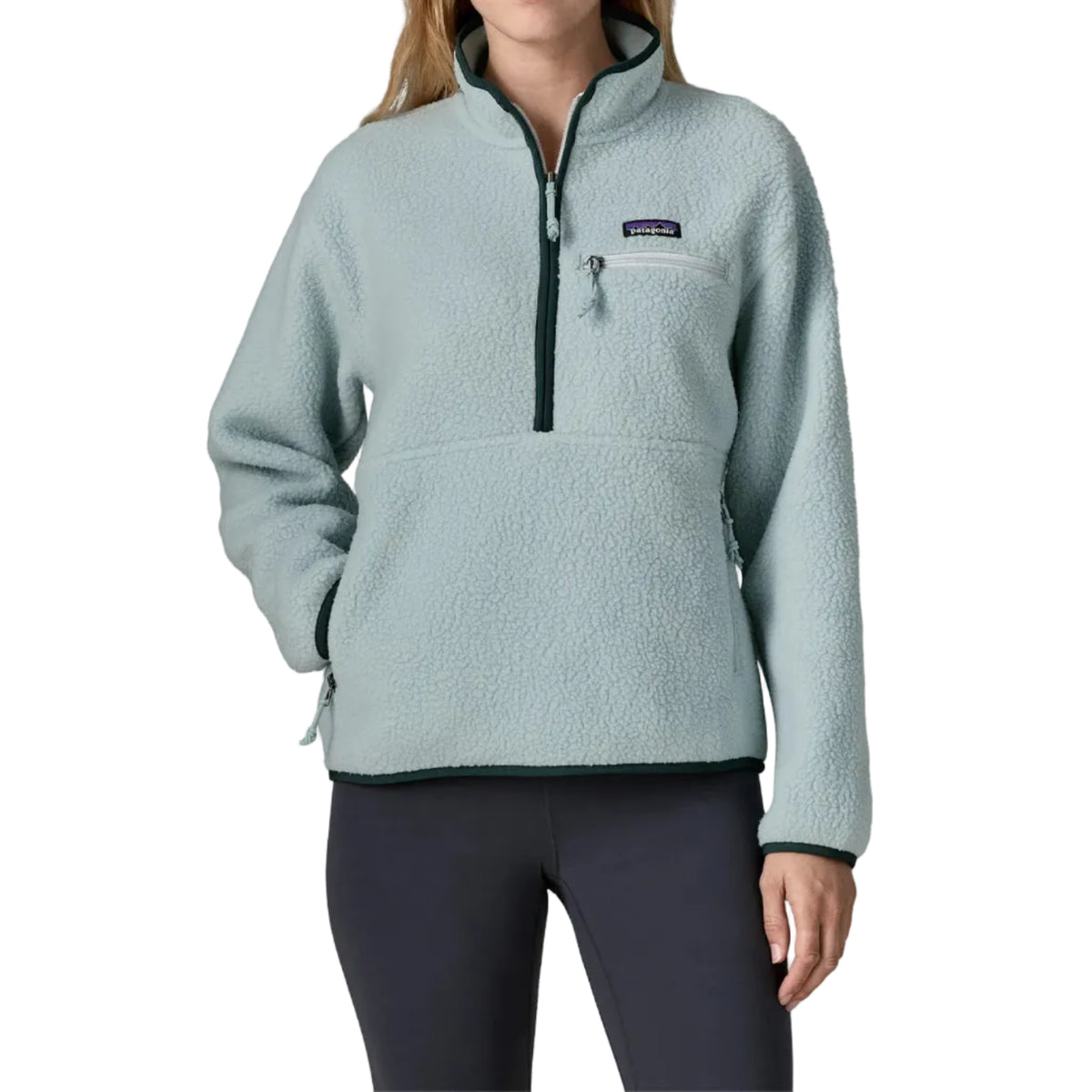 Women's Retro Pile Marsupial Fleece Pullover Jacket