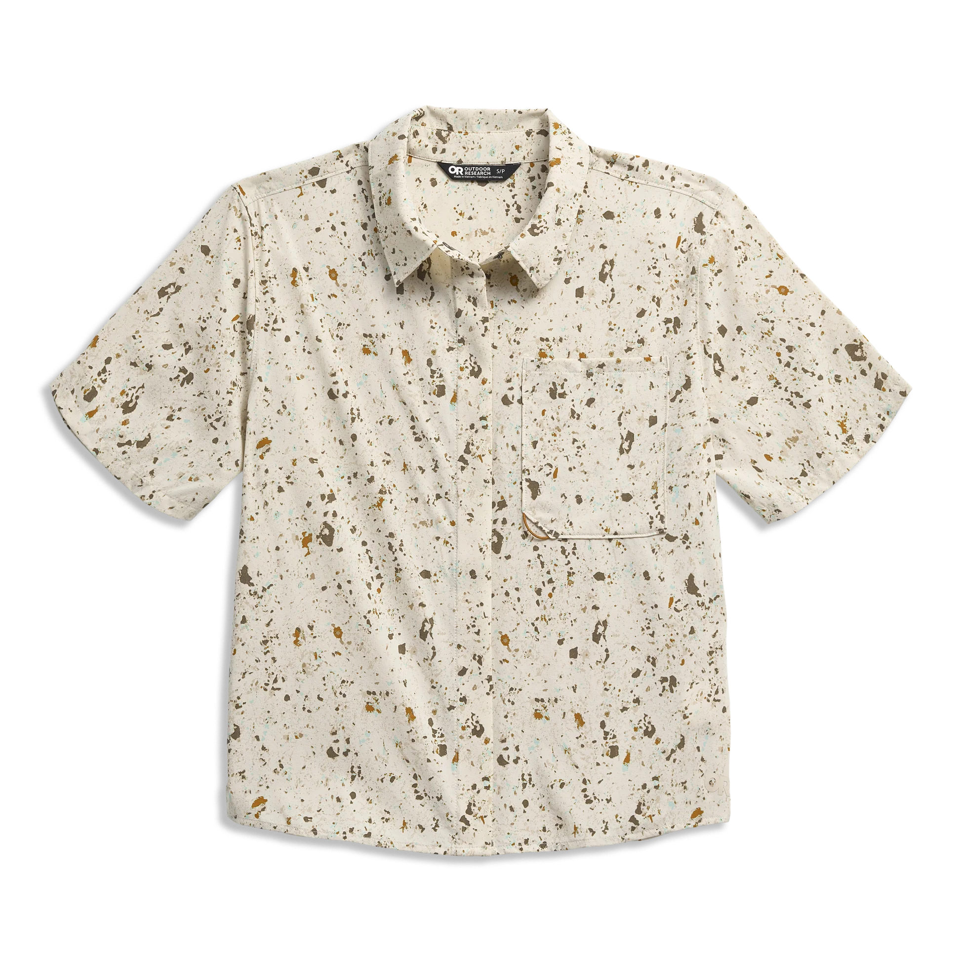 Women's Astroman Button Down Short Sleeve Sun Shirt