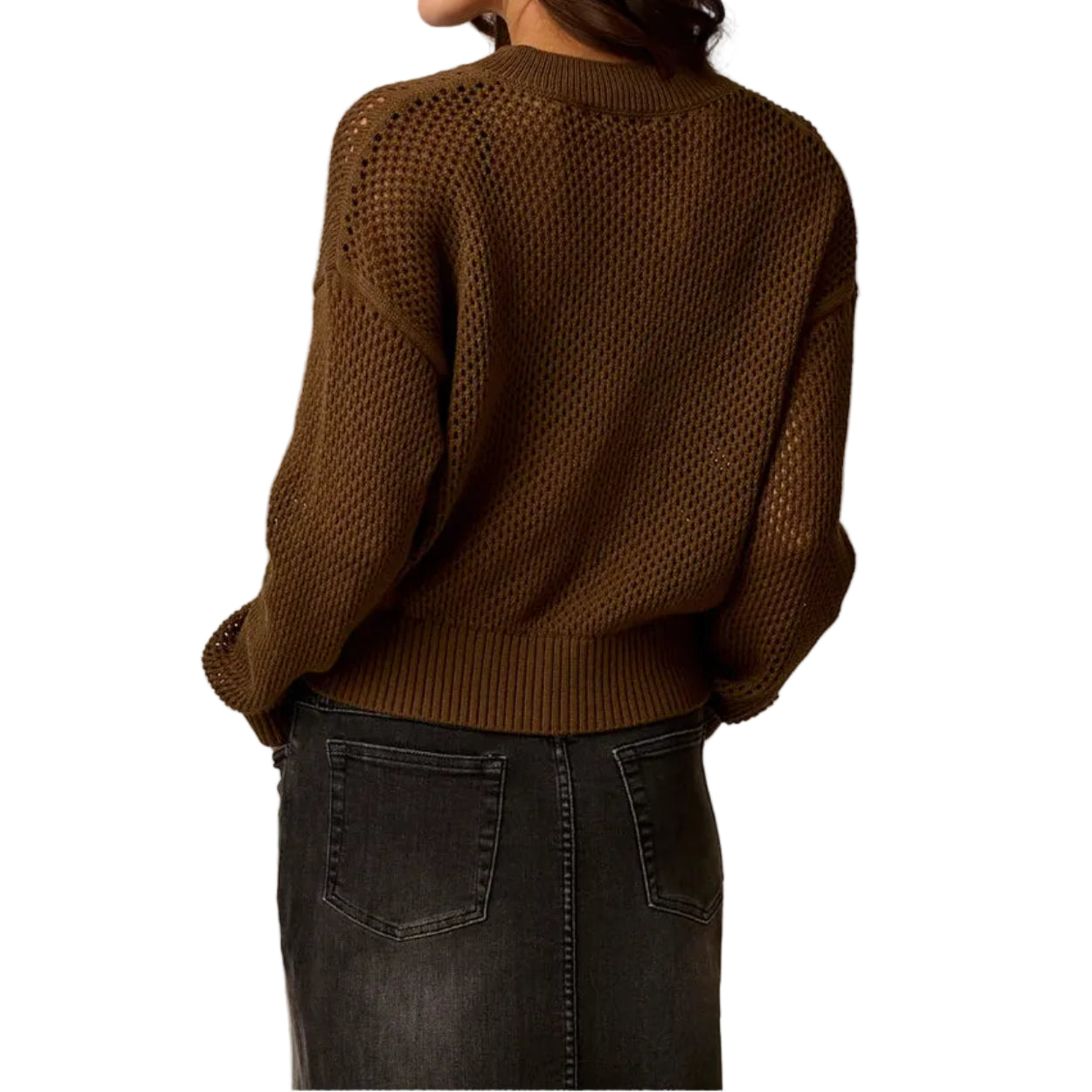 Women's Presley Mesh Bomber Sweater