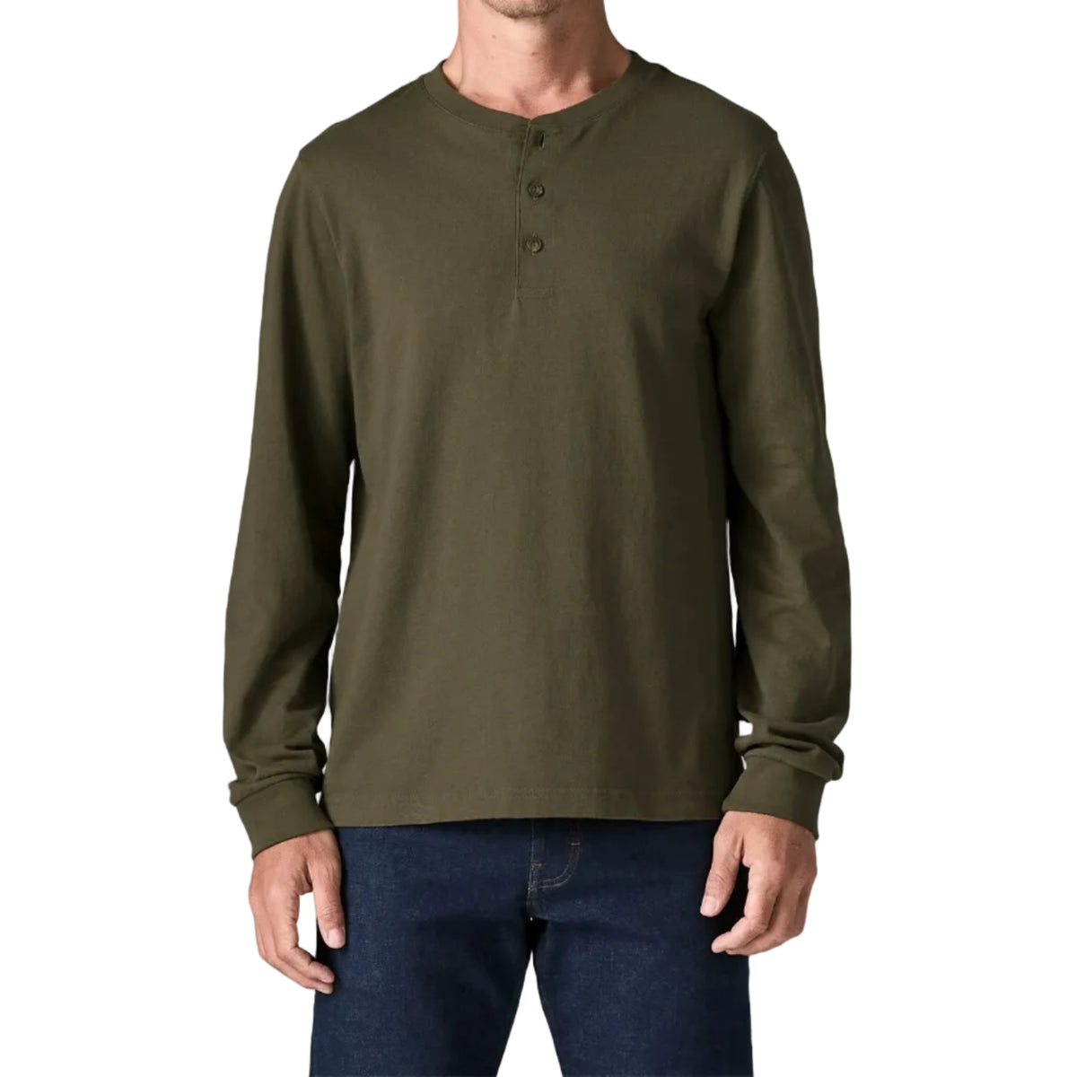 Men's Long-Sleeved Henley Shirt