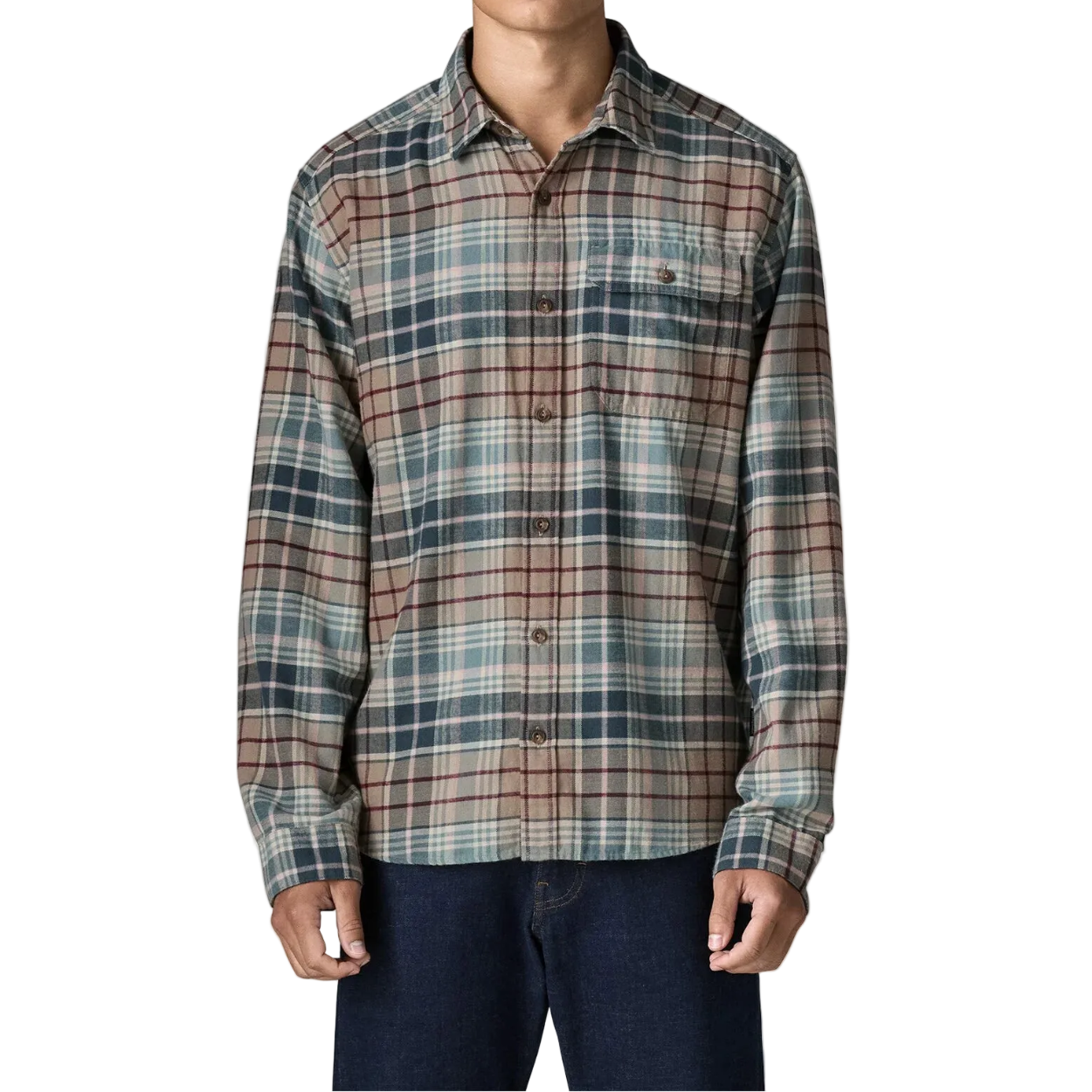 Men's Long-Sleeved Lightweight Fjord Buttondown Flannel Shirt