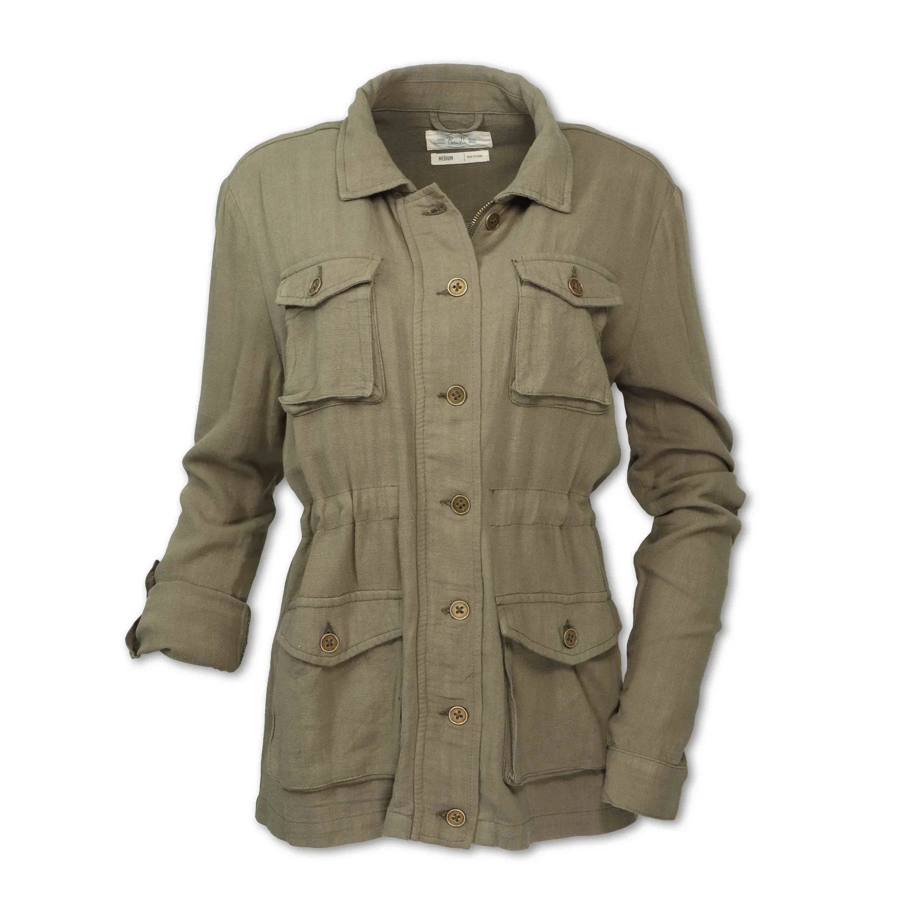 Women's Rayon-Linen Safari Field Jacket