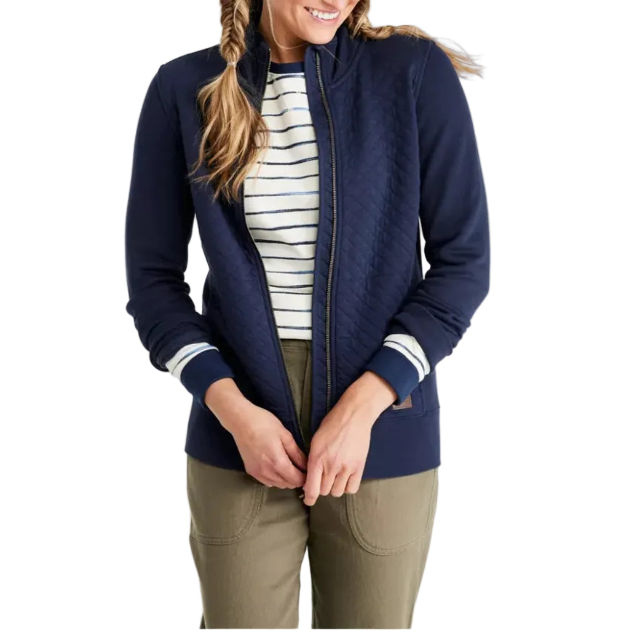 Women's Quilted Full-Zip Sweatshirt
