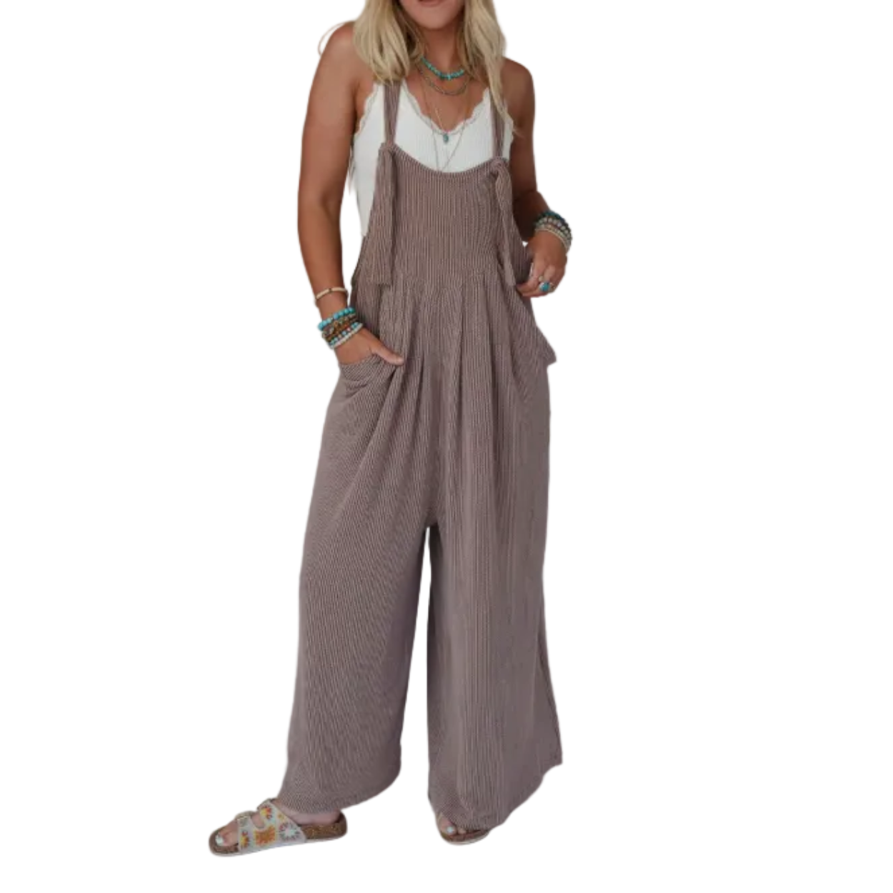 Women's Urban Light Textured Jumpsuit
