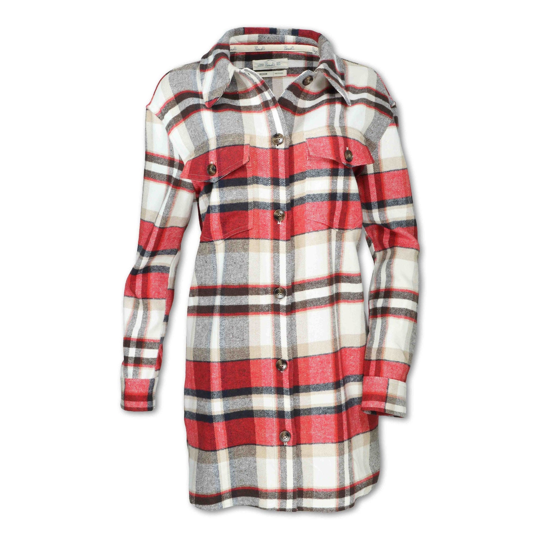 Women's Plaid Shirt Jacket