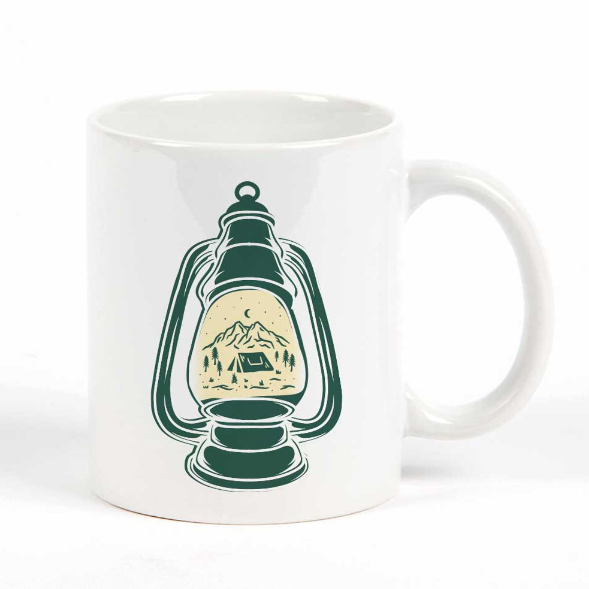 Lantern Landscape Enamel Camping Mug