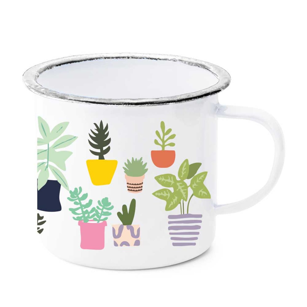 Potted Plants Enamel Mug