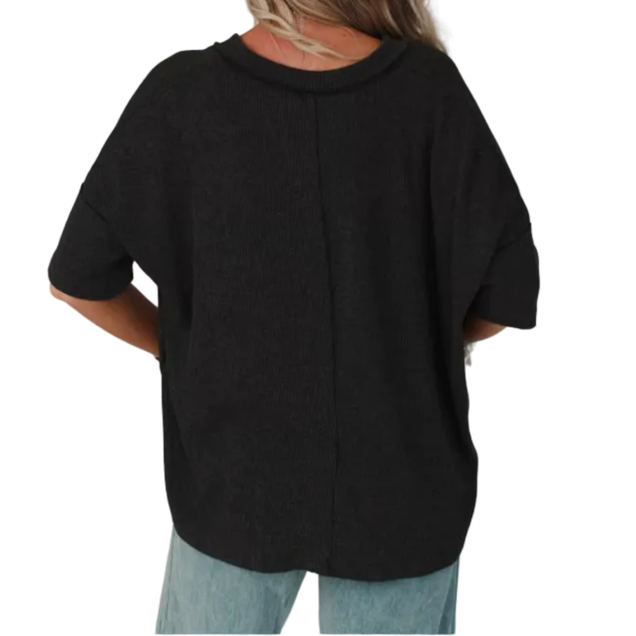 Women's On The Go V Neck Ribbed Essential Tee Shirt