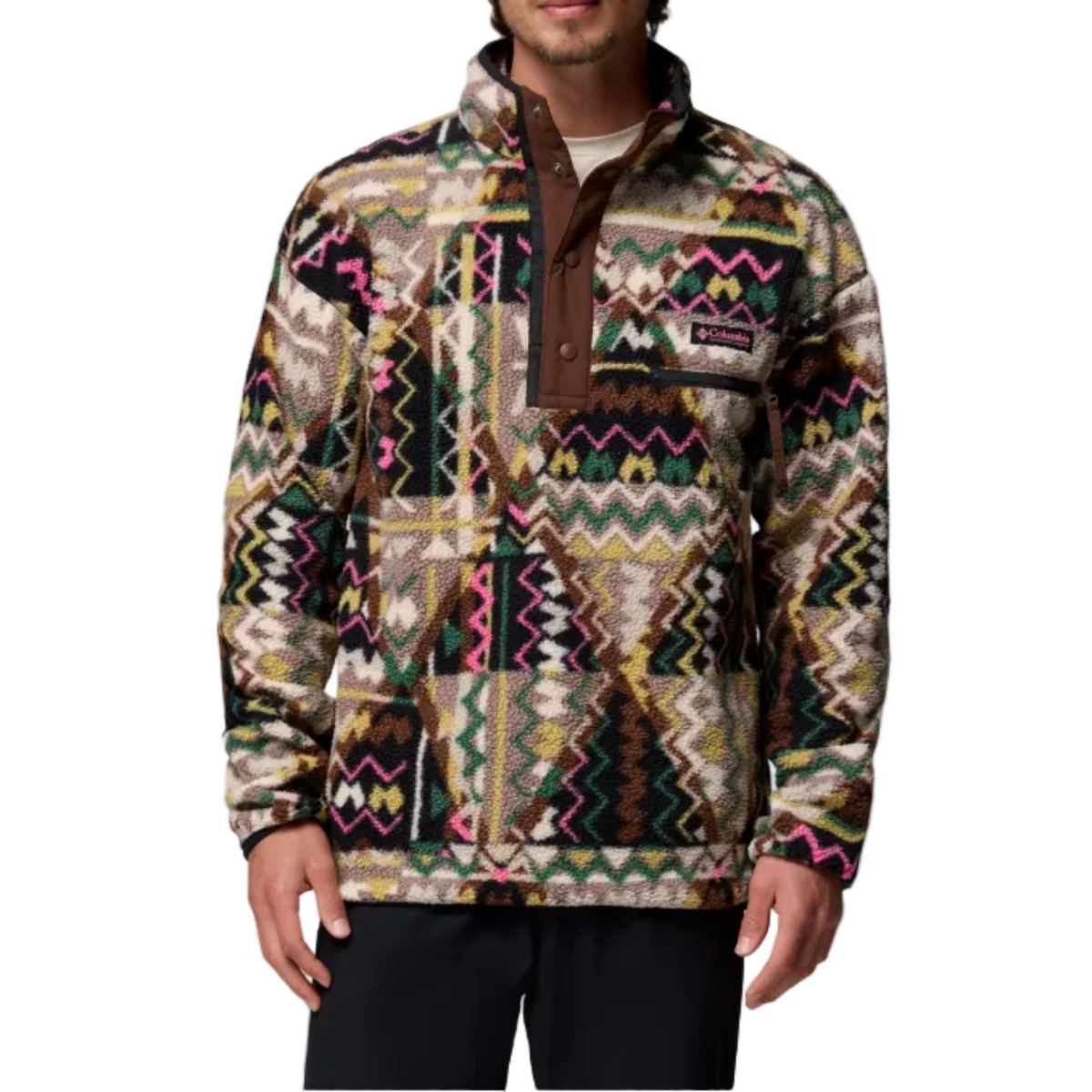 Men's Helvetia II Printed Half Snap Printed Fleece Pullover