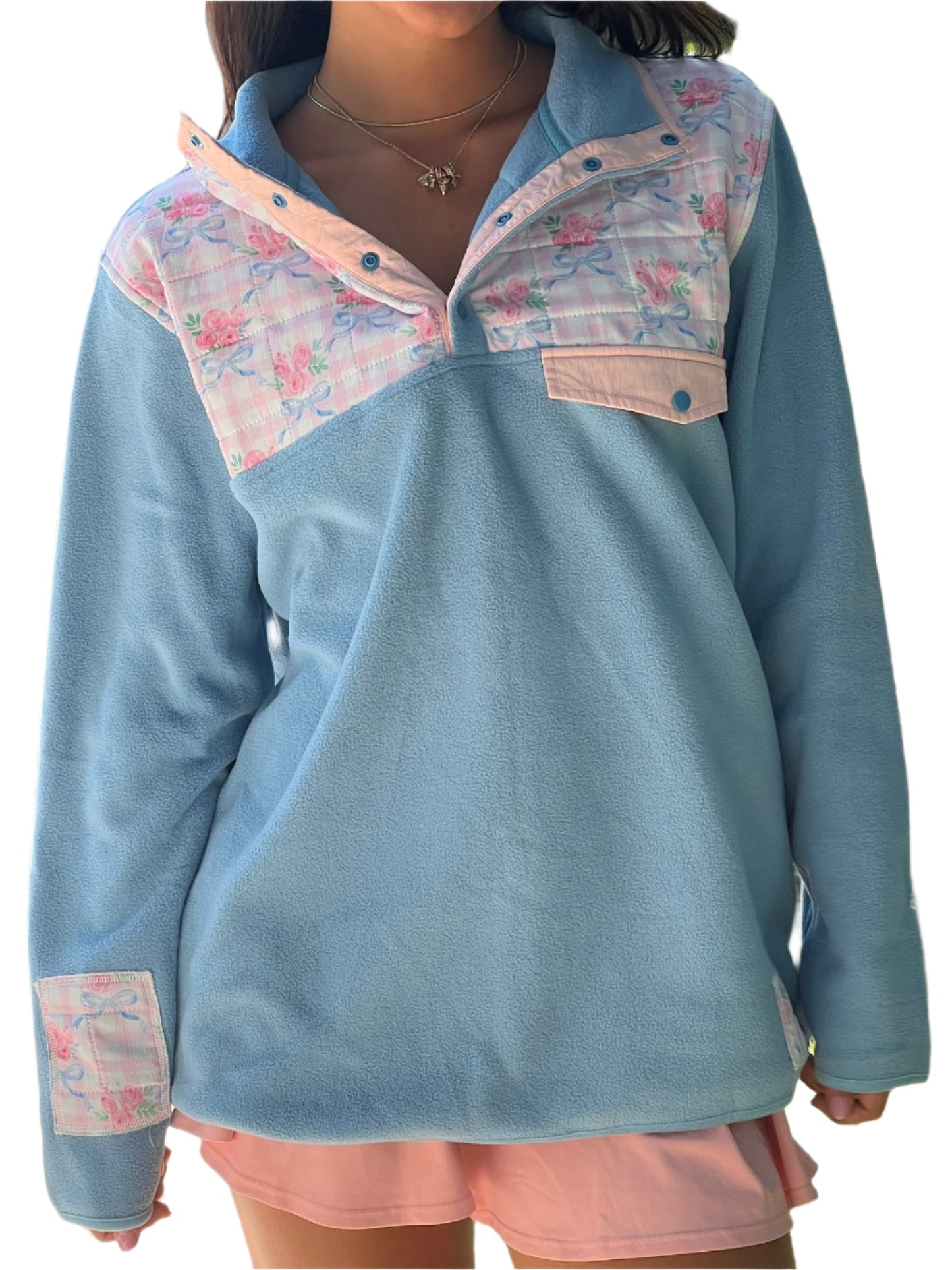 Women's Henley Fleece Sweater