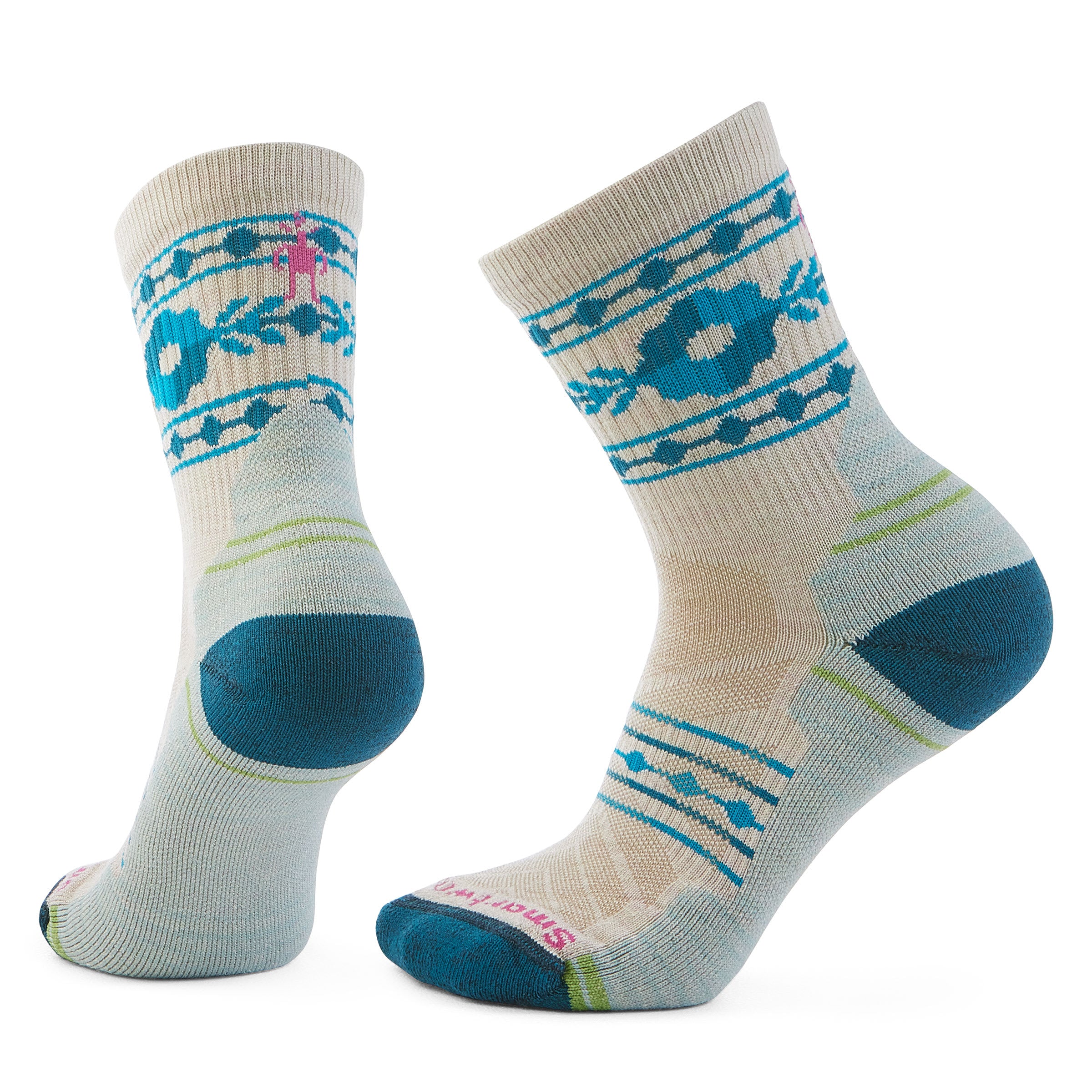 Women's Hike Retro Floral Mid Crew Socks