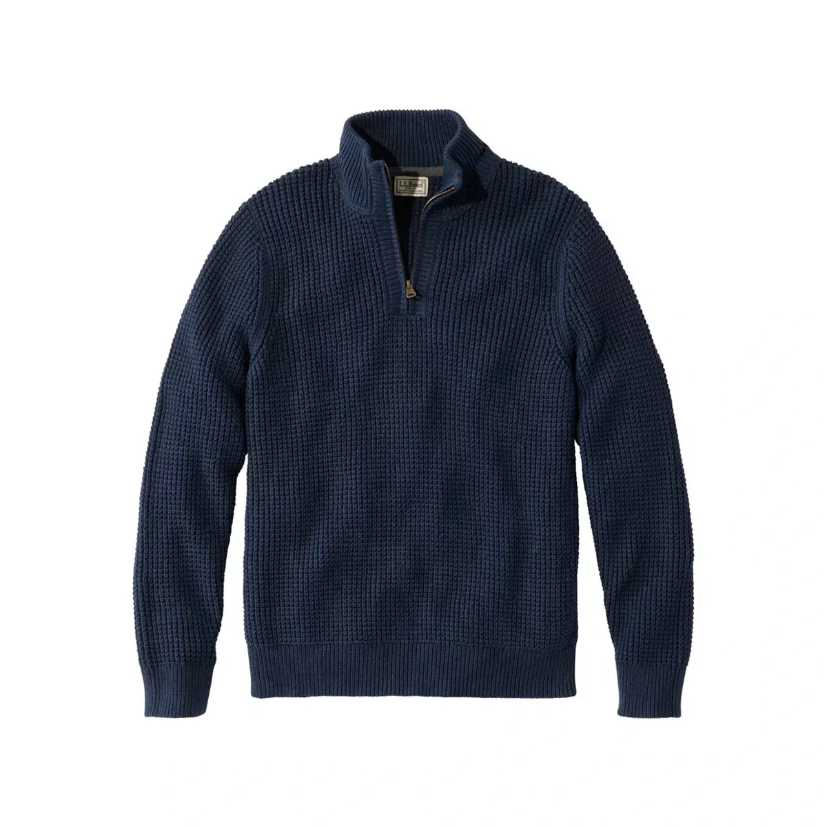 Men's Organic Cotton Quarter Zip Waffle Sweater