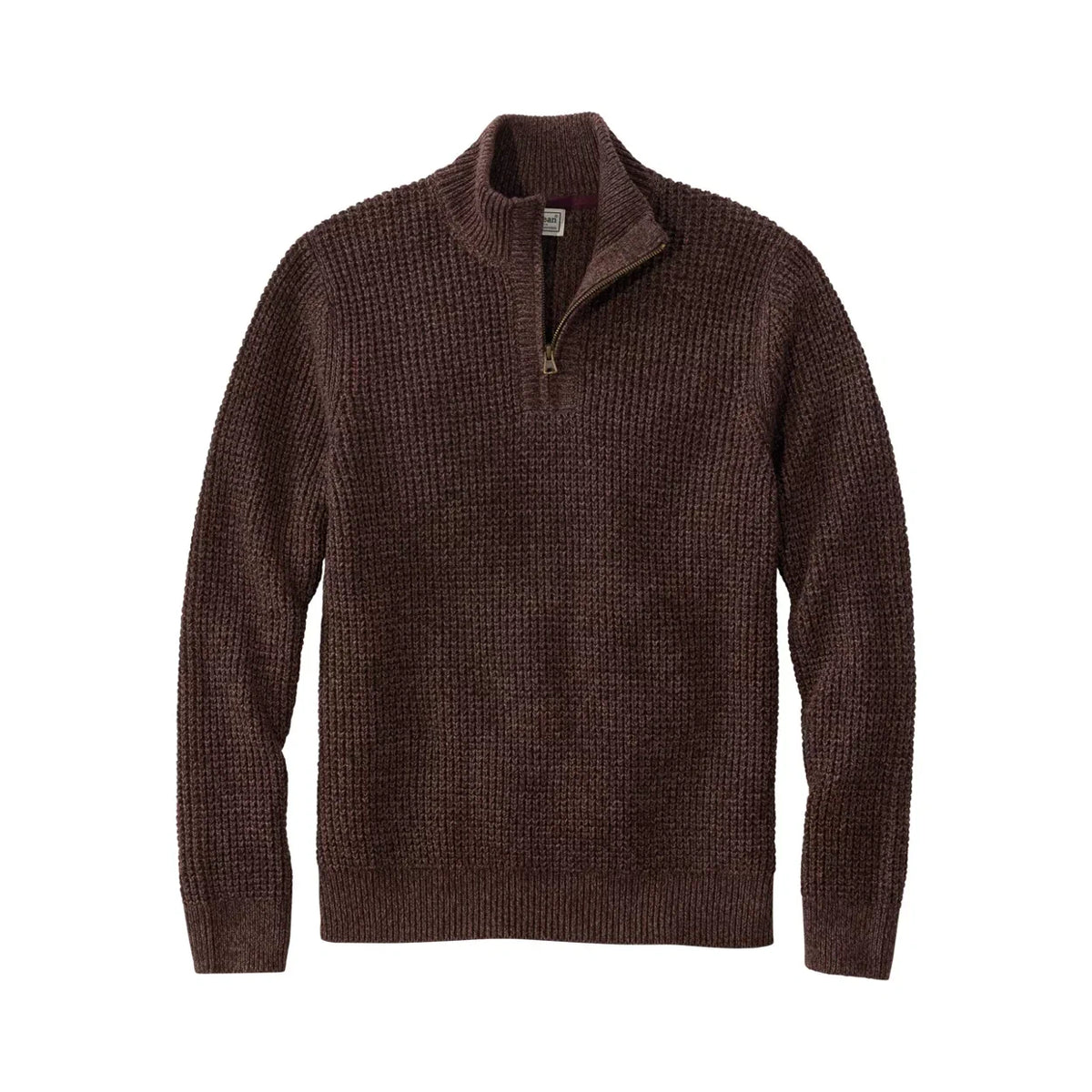 Men's Organic Cotton Quarter Zip Waffle Sweater