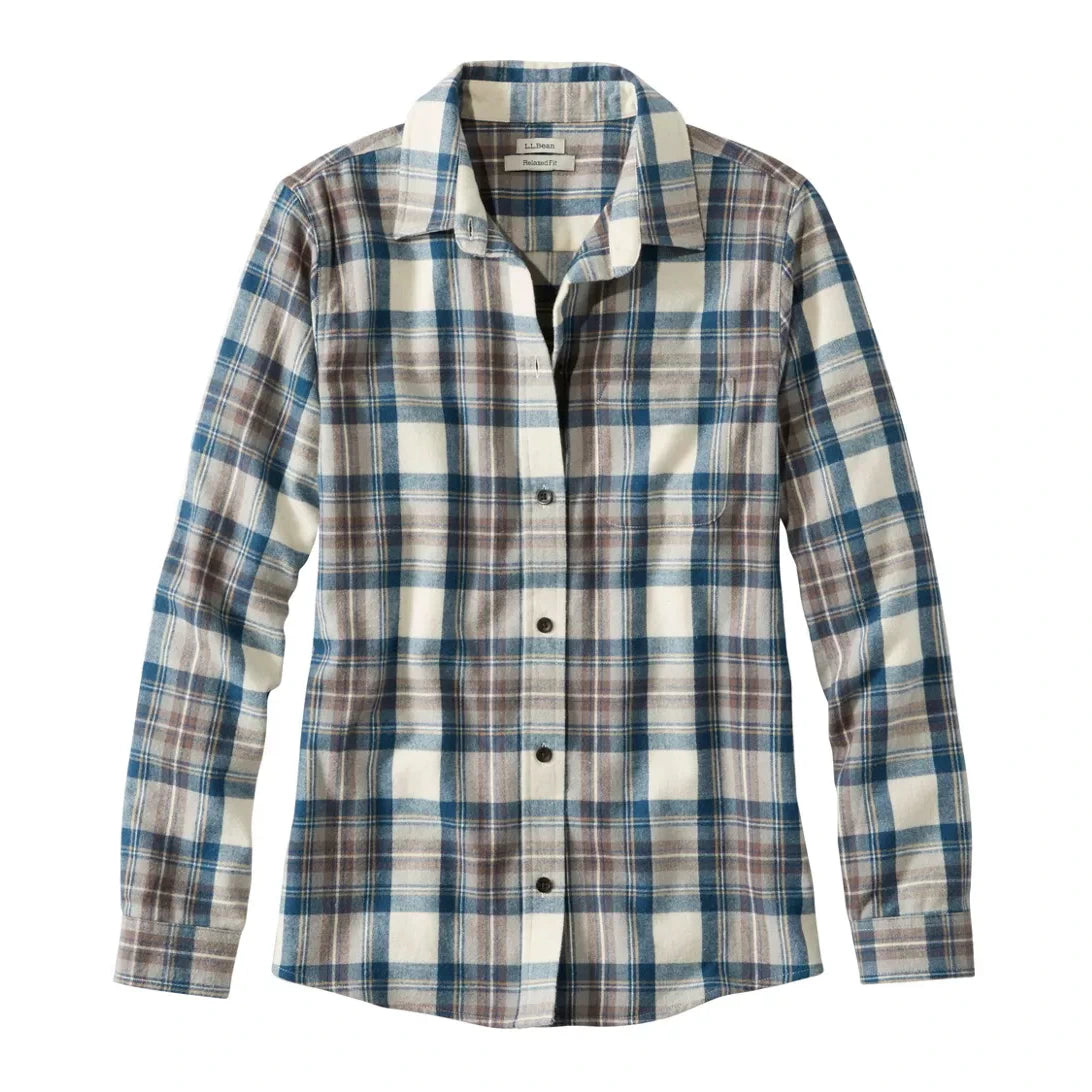 Women's Scotch Plaid Flannel Buttondown Shirt