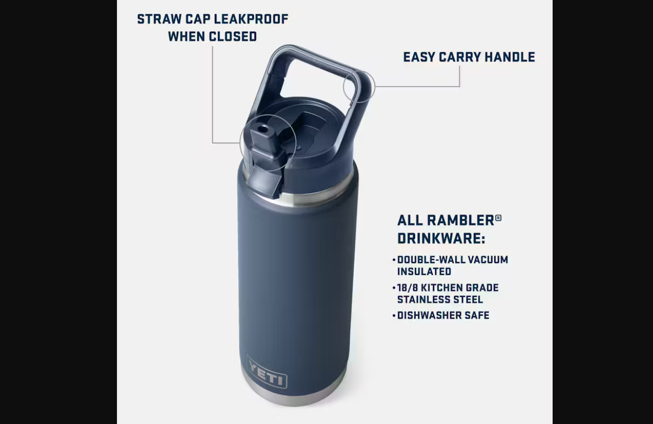 Rambler 26oz Bottle with Straw Cap
