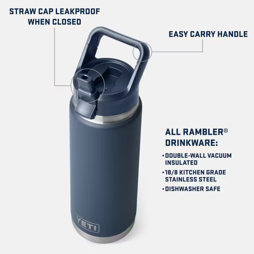 Rambler 26oz Bottle with Straw Cap