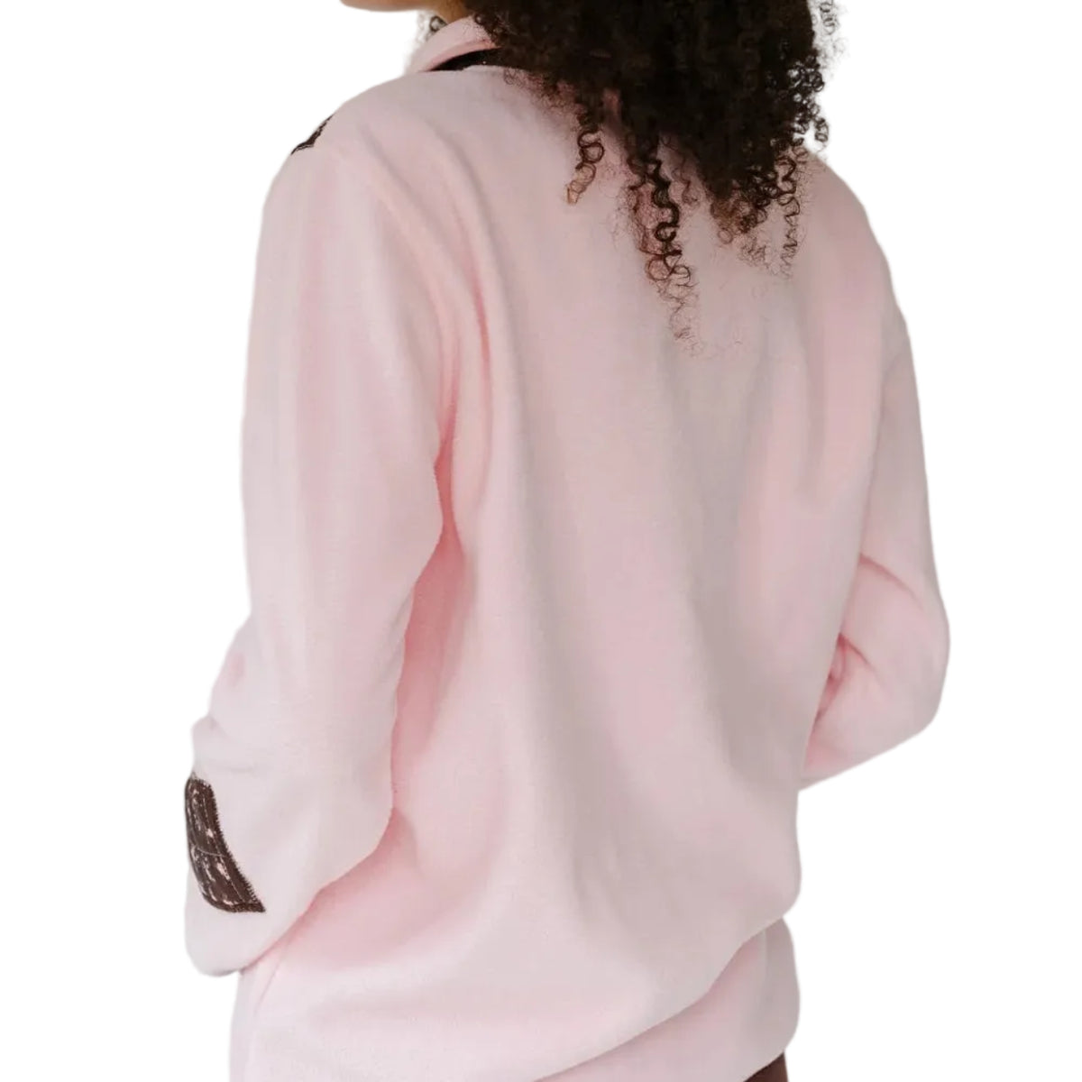 Women's Cocoa Blush Henley Sweater