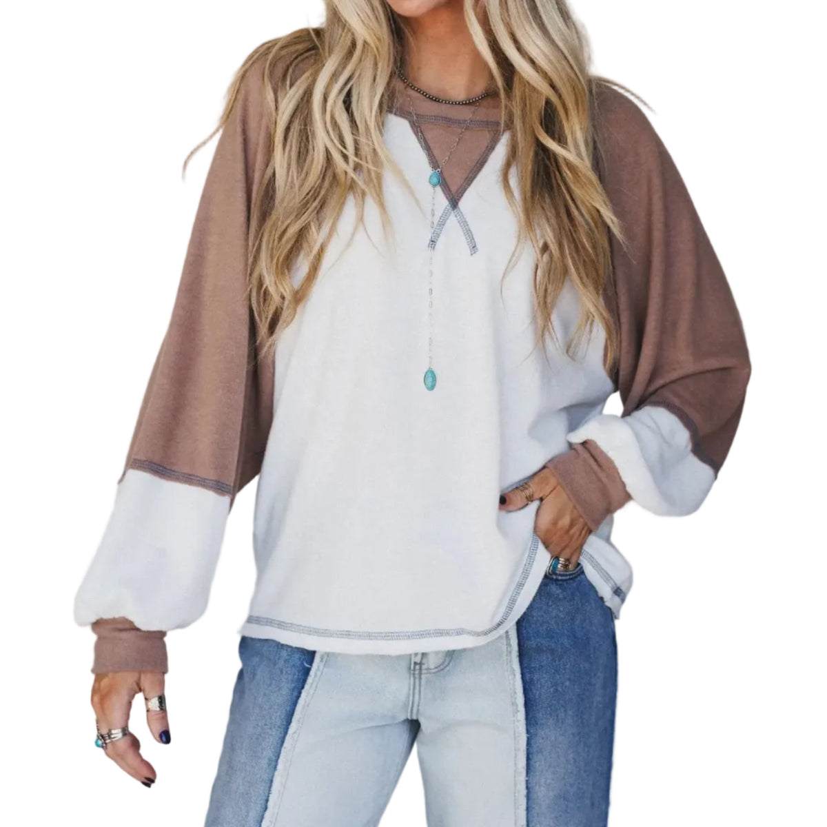 Women's Jules Contrast Pullover Top