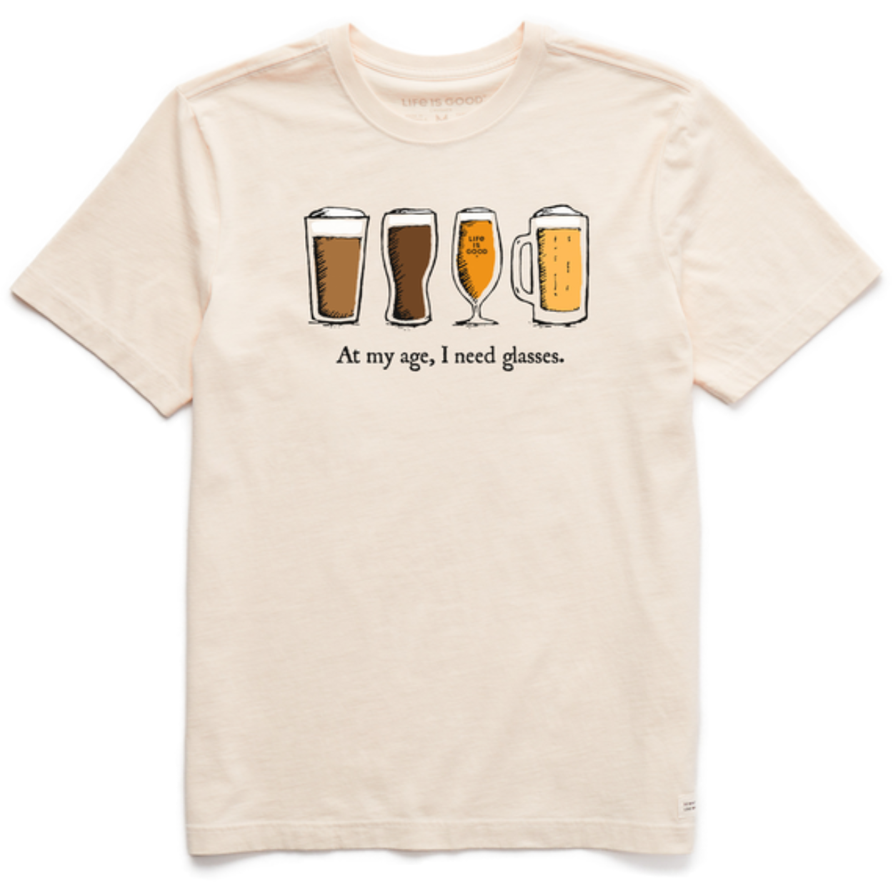 Men's Need Glasses Beer Short Sleeve Crusher Tee Shirt