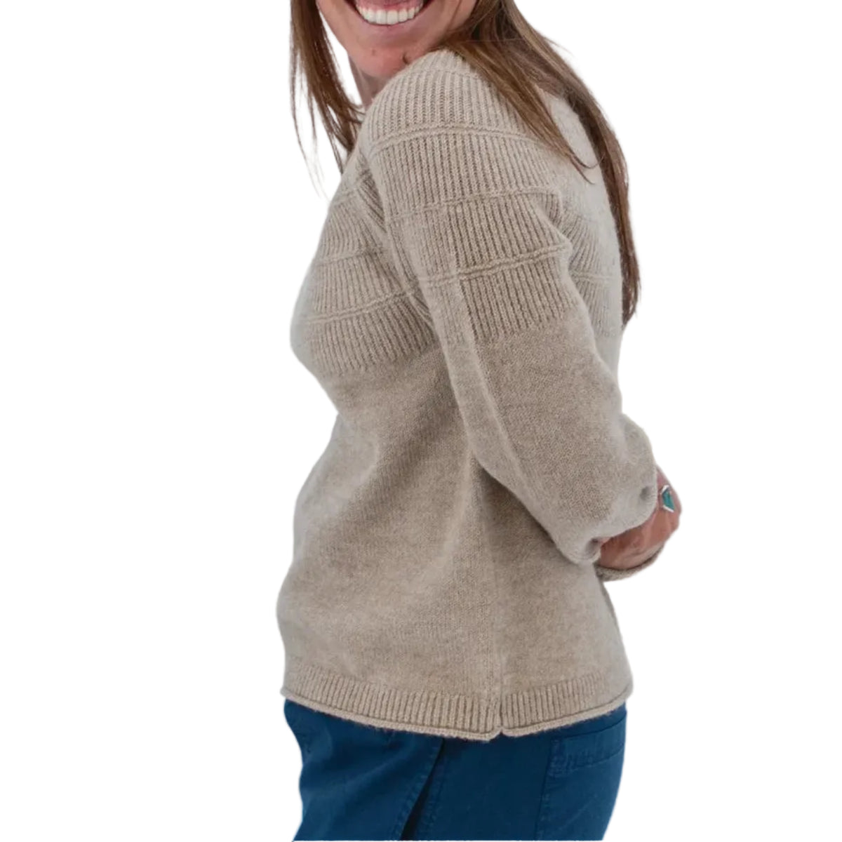 Women's Mabel Textured Fairisle Crew Neck Sweater