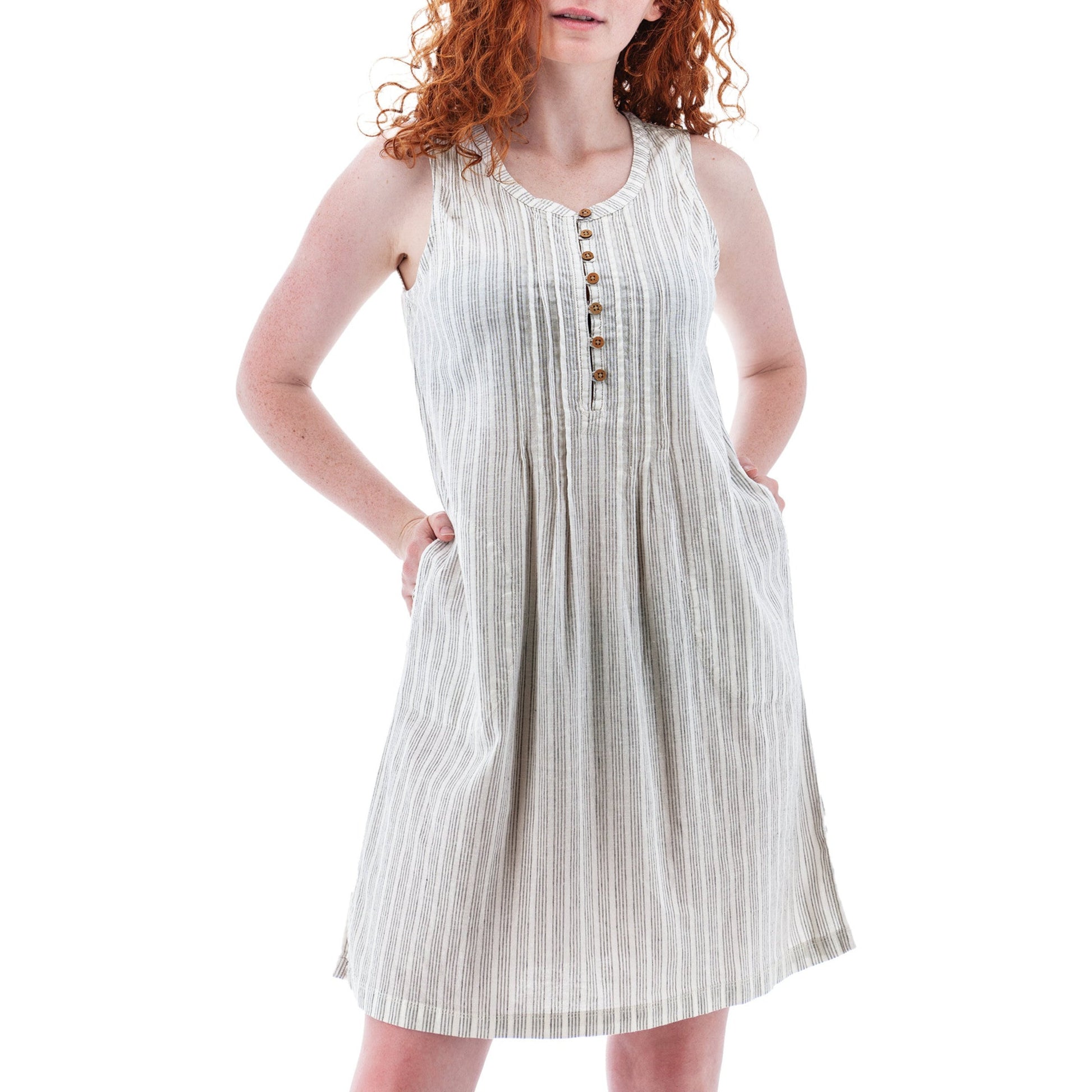 Women's Breezy Pintuck Swing Dress