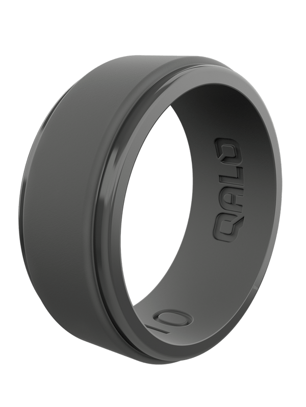 Men's Polished Step Edge Silicone Ring