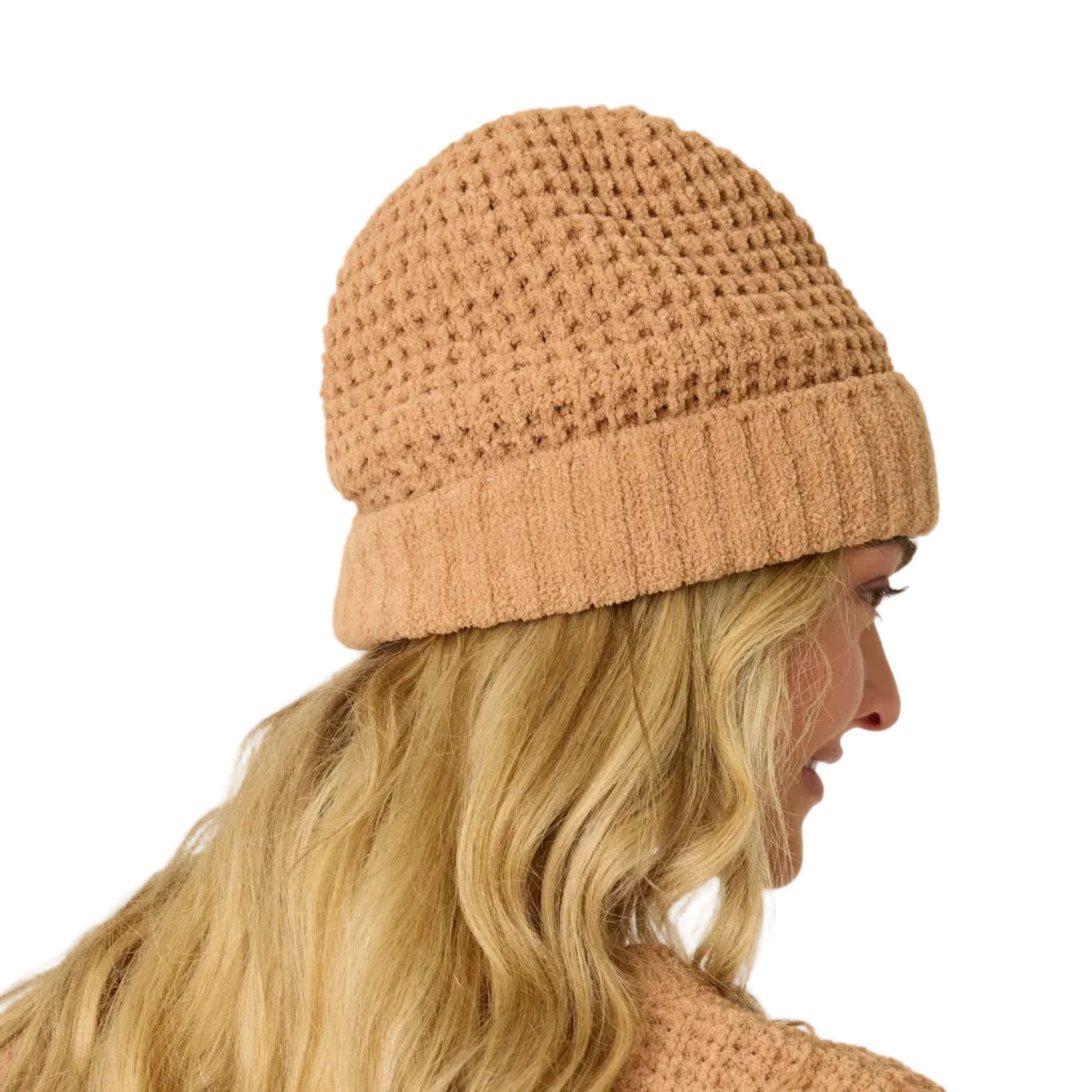 Chenille Waffle Beanie