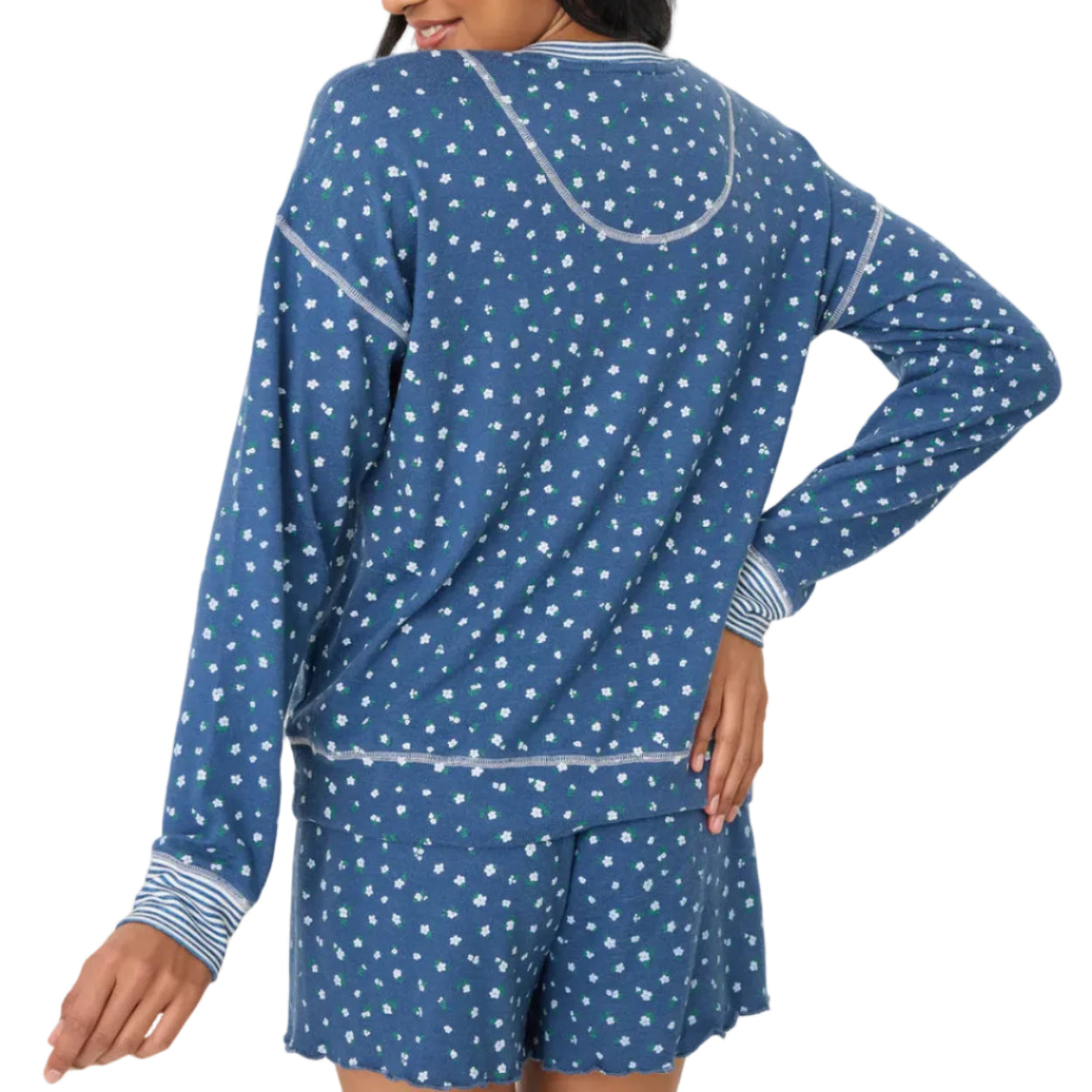 Women's Cozy Life Ditsy Floral Long Sleeve Top