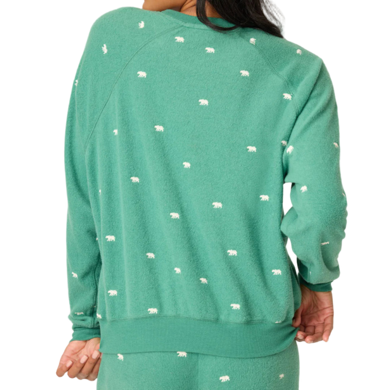 Women's The Outsider Embroidered Bear Fleece Sweatshirt