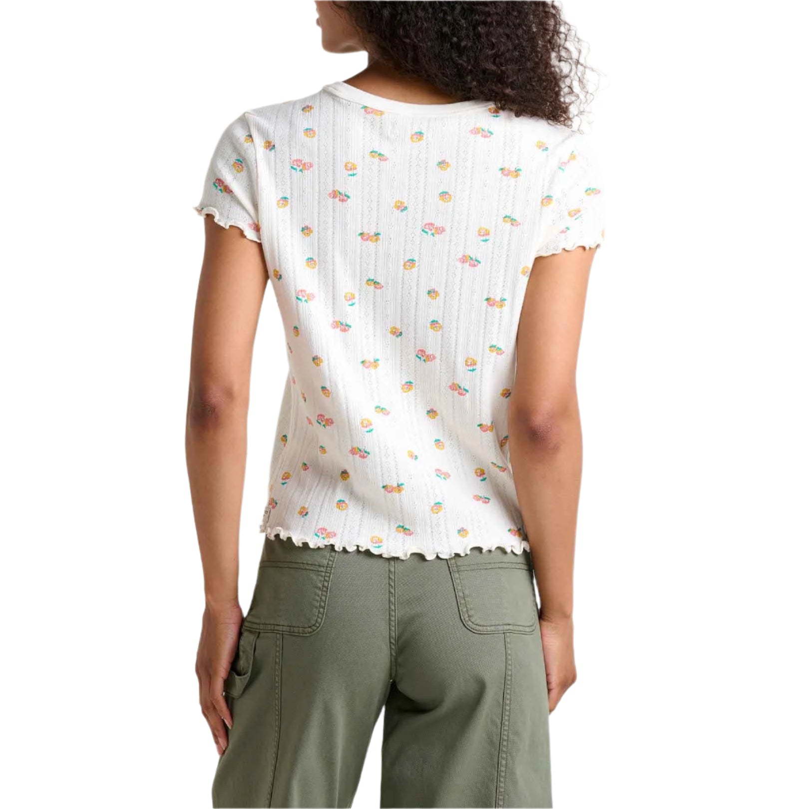 Women's Foothill Pointelle Baby Tee Shirt