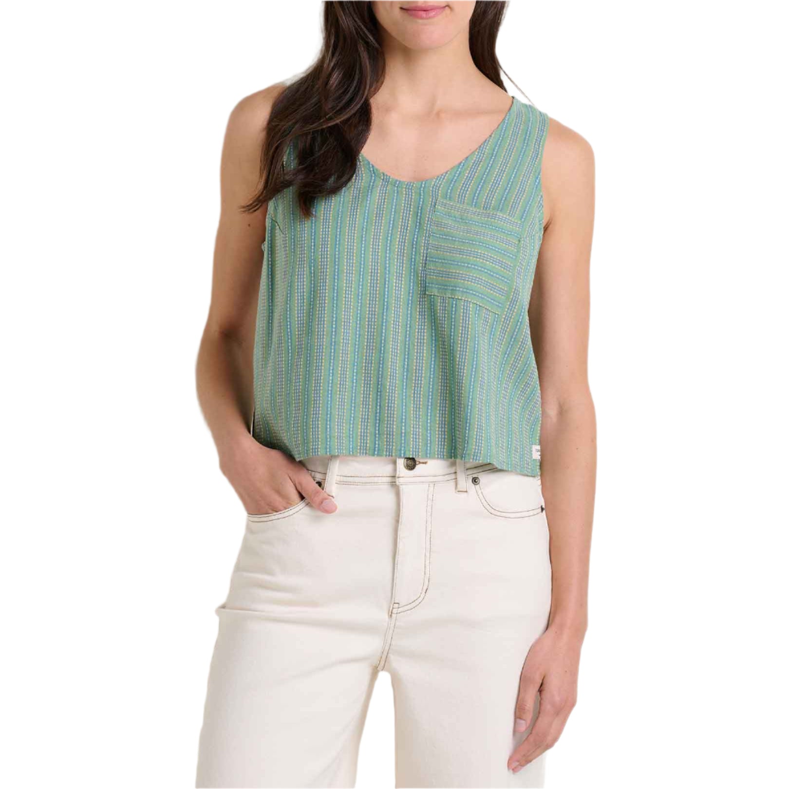 Women's Taj Hemp Button Back Tank Top