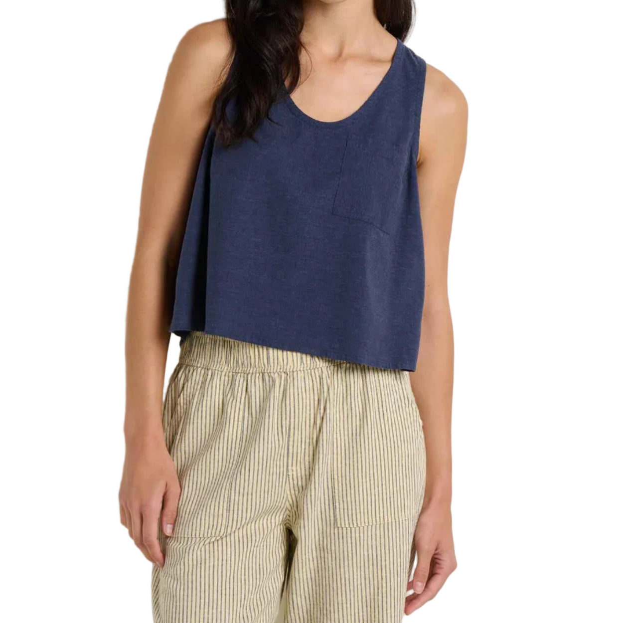 Women's Taj Hemp Button Back Tank Top