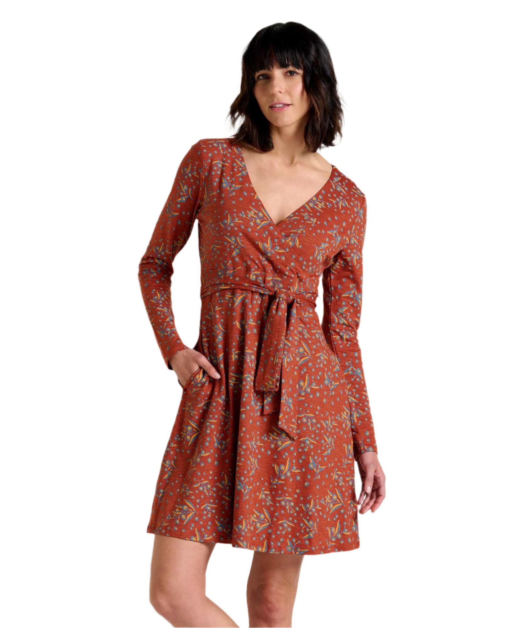 Women's Cue Wrap Long Sleeve Dress