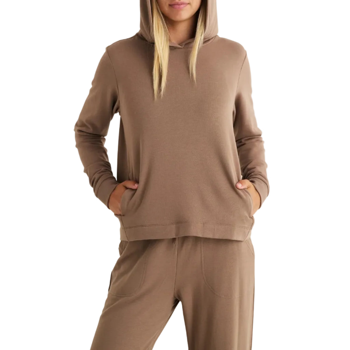 Women's Bamboo Lightweight Fleece Cropped Hoodie