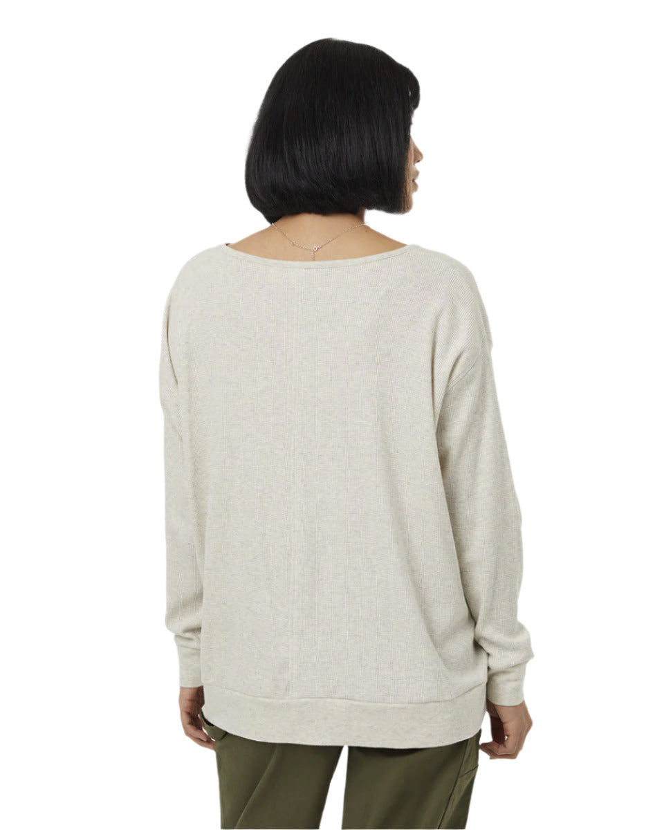 W TreeWaffle Deep V-Neck Longsleeve