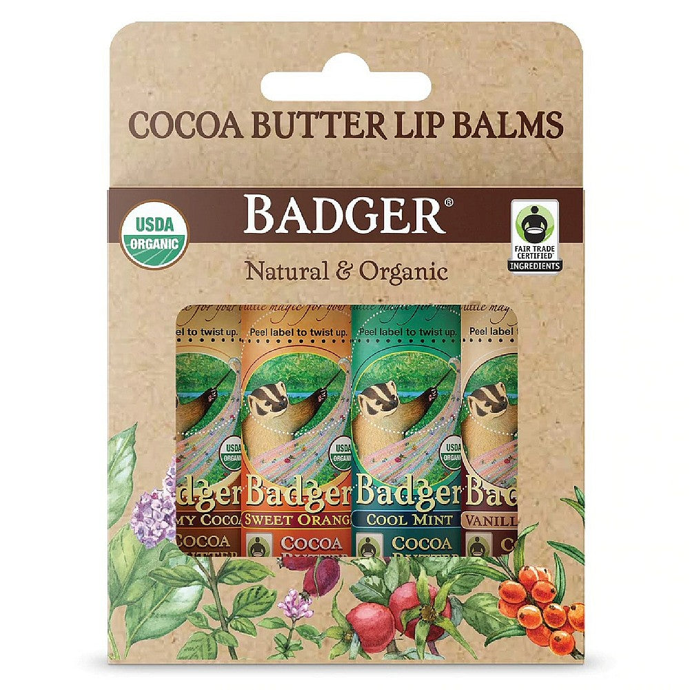 Cocoa Butter Lip Balm--4-Pack