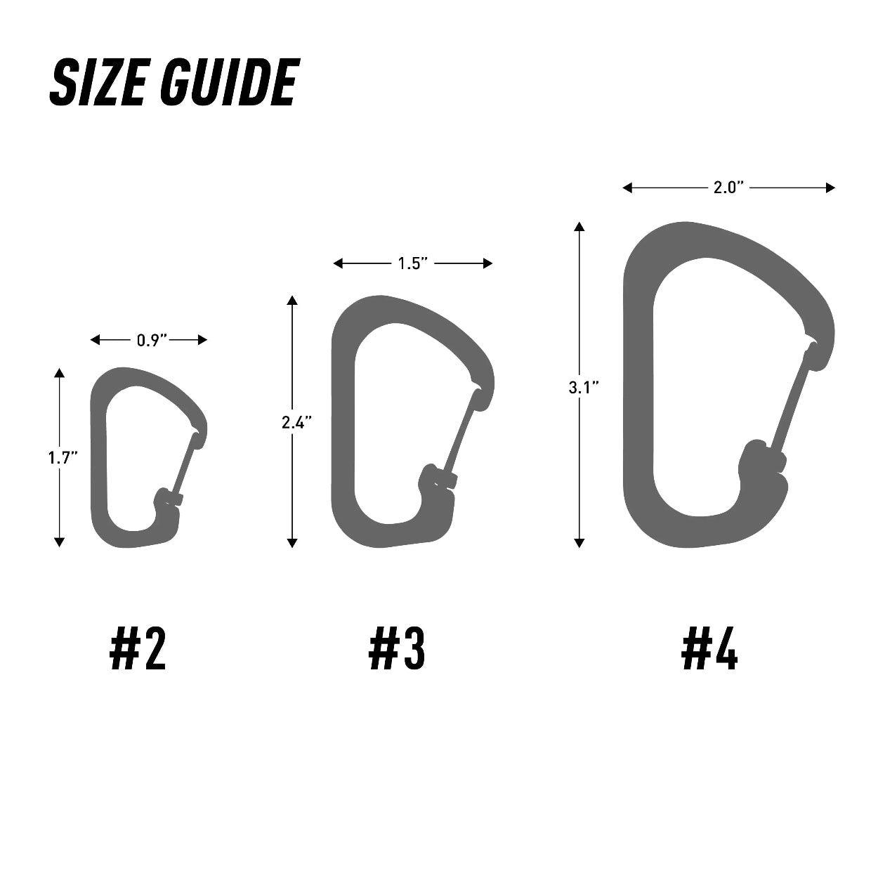SlideLock Aluminum #3 Carabiner