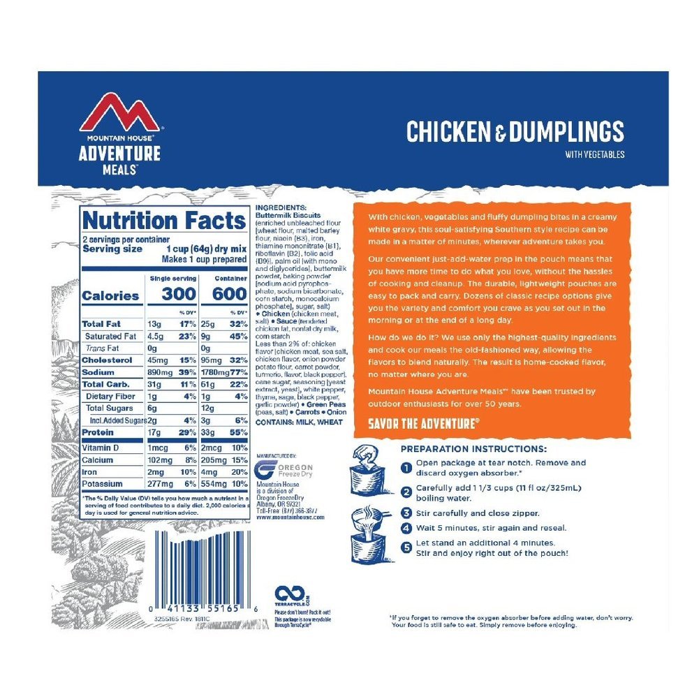 Chicken and Dumplings Meal