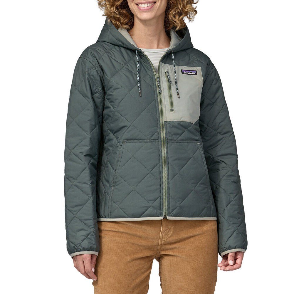 Women's Diamond Quilted Bomber Hoody