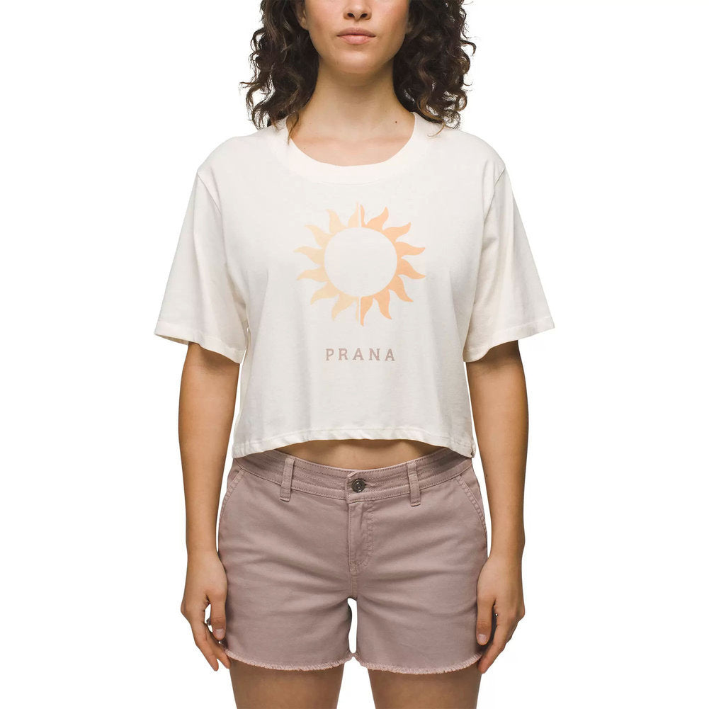 Women's Vintage-Washed Graphic Crop Tee Shirt