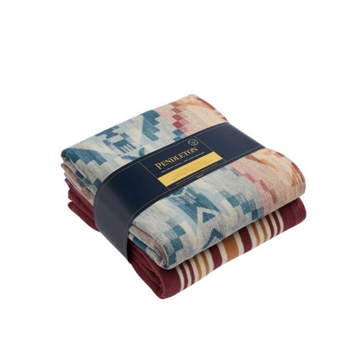 San Marino/Stripe Organic Cotton Throw Gift Pack