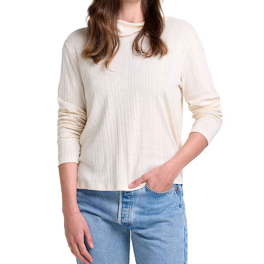 Women's Foothill Pointelle Long Sleeve T-Neck Shirt